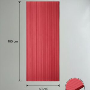 🧘‍♀️ Esterilla Roja Acanalada (180x60 cm)